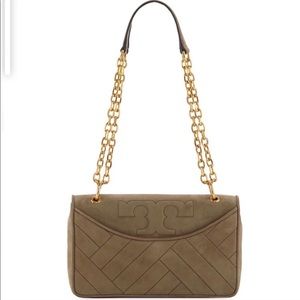 Tory Burch Olive Mini Bag with Gold Chain